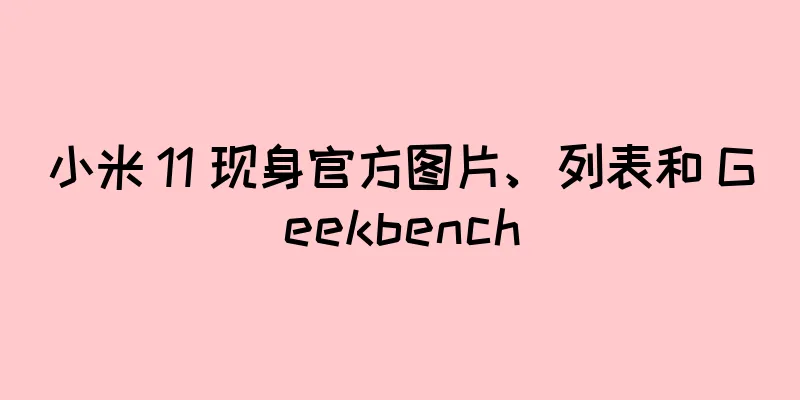 小米 11 现身官方图片、列表和 Geekbench