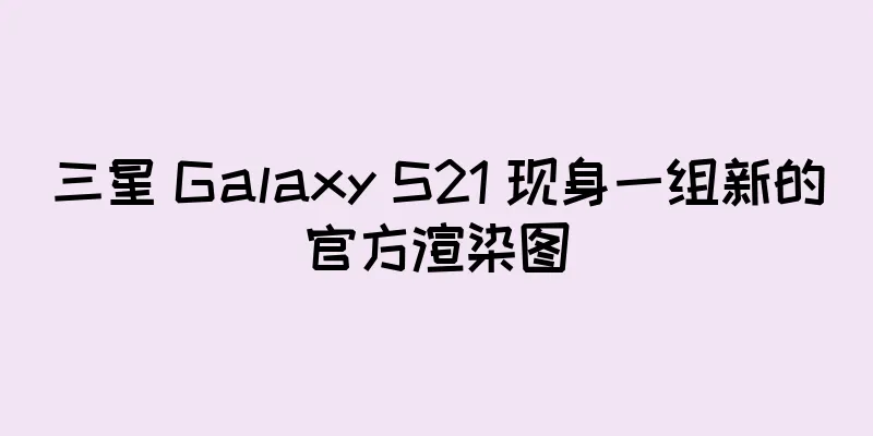 三星 Galaxy S21 现身一组新的官方渲染图