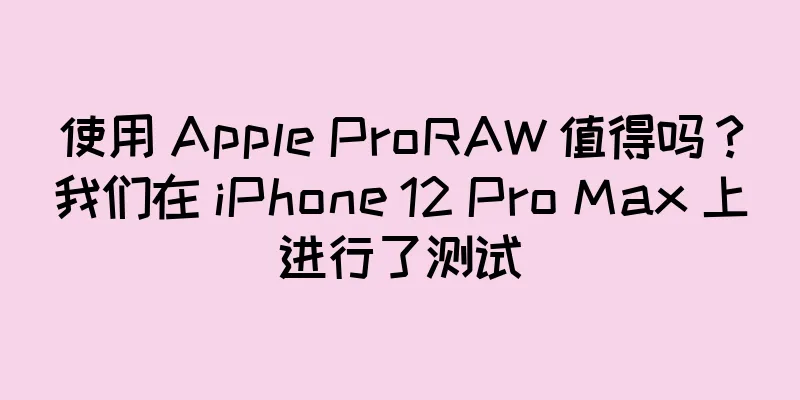使用 Apple ProRAW 值得吗？我们在 iPhone 12 Pro Max 上进行了测试