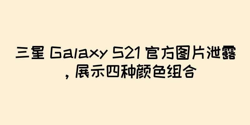 三星 Galaxy S21 官方图片泄露，展示四种颜色组合
