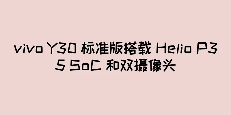 vivo Y30 标准版搭载 Helio P35 SoC 和双摄像头