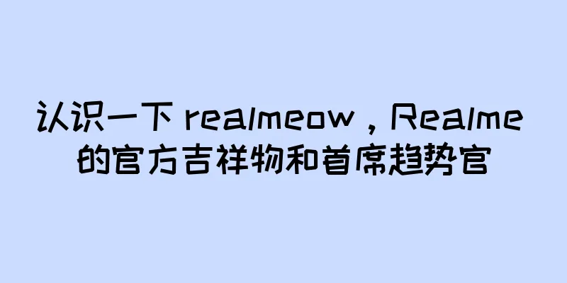 认识一下 realmeow，Realme 的官方吉祥物和首席趋势官