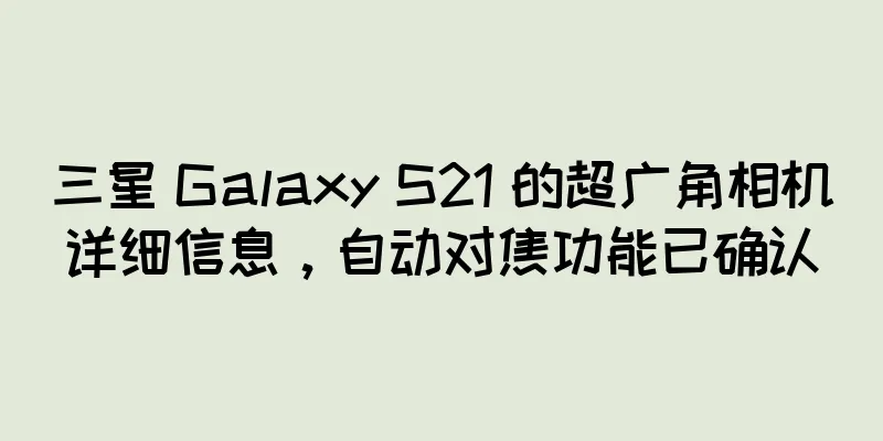 三星 Galaxy S21 的超广角相机详细信息，自动对焦功能已确认