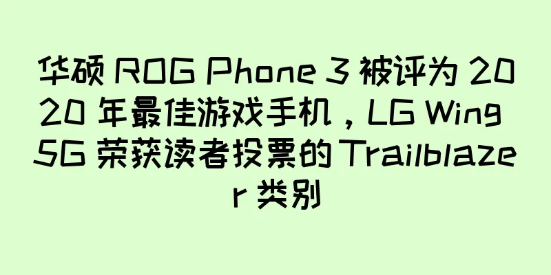 华硕 ROG Phone 3 被评为 2020 年最佳游戏手机，LG Wing 5G 荣获读者投票的 Trailblazer 类别