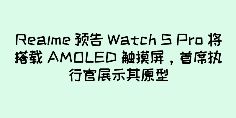 Realme 预告 Watch S Pro 将搭载 AMOLED 触摸屏，首席执行官展示其原型