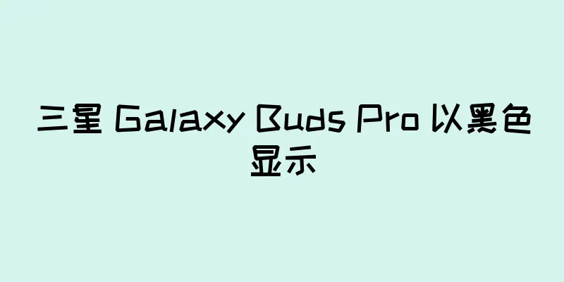 三星 Galaxy Buds Pro 以黑色显示