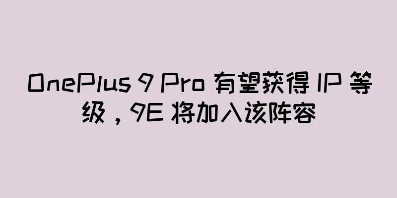 OnePlus 9 Pro 有望获得 IP 等级，9E 将加入该阵容