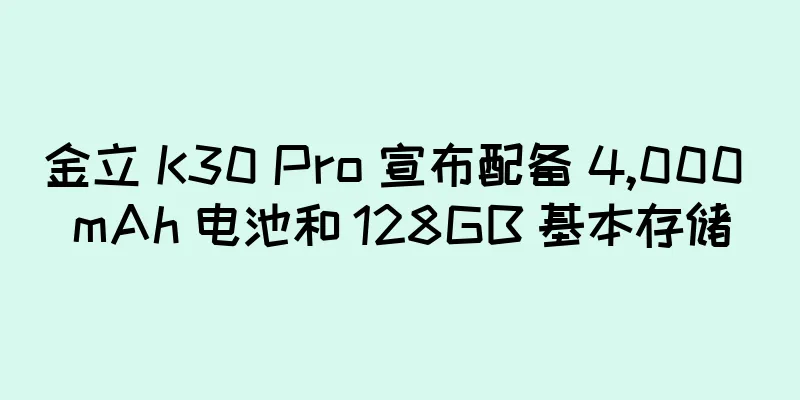 金立 K30 Pro 宣布配备 4,000 mAh 电池和 128GB 基本存储