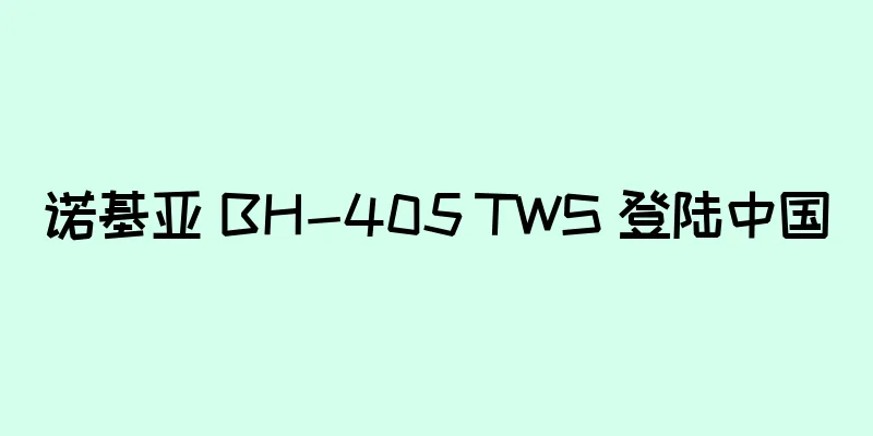 诺基亚 BH-405 TWS 登陆中国