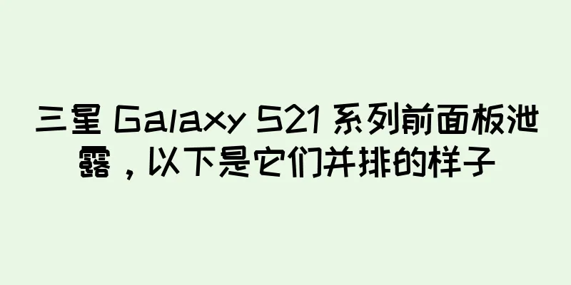 三星 Galaxy S21 系列前面板泄露，以下是它们并排的样子