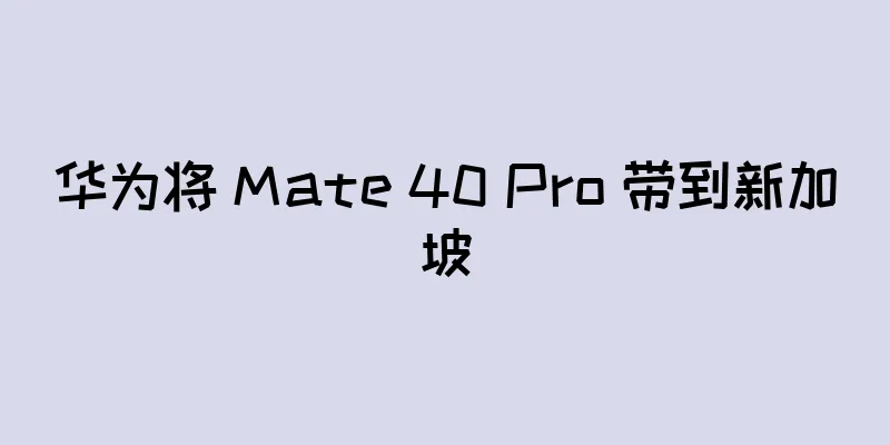 华为将 Mate 40 Pro 带到新加坡