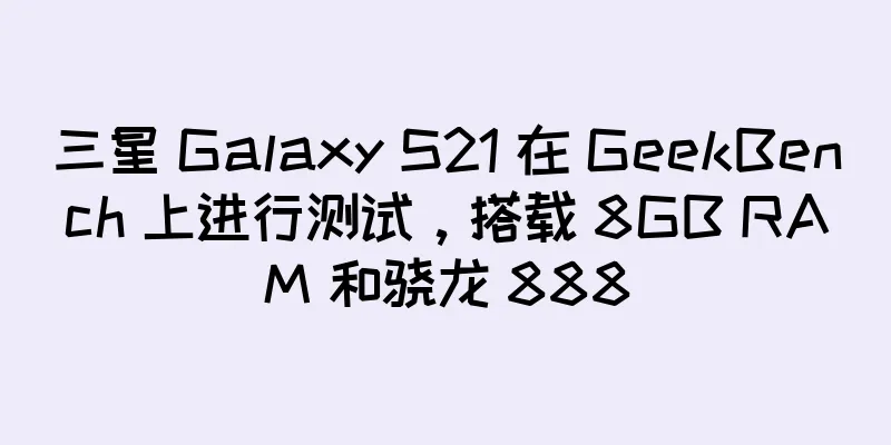 三星 Galaxy S21 在 GeekBench 上进行测试，搭载 8GB RAM 和骁龙 888