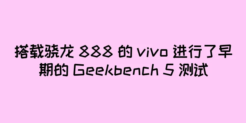 搭载骁龙 888 的 vivo 进行了早期的 Geekbench 5 测试