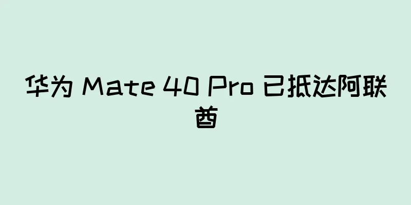 华为 Mate 40 Pro 已抵达阿联酋