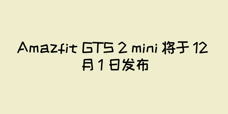Amazfit GTS 2 mini 将于 12 月 1 日发布