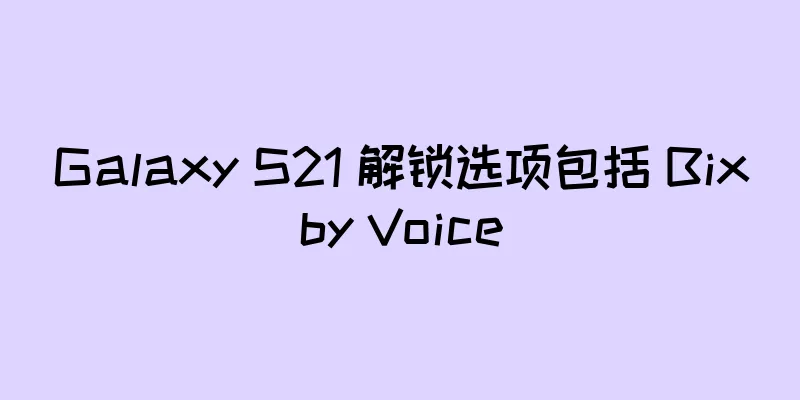 Galaxy S21 解锁选项包括 Bixby Voice