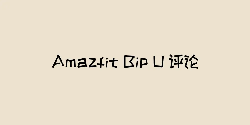 Amazfit Bip U 评论