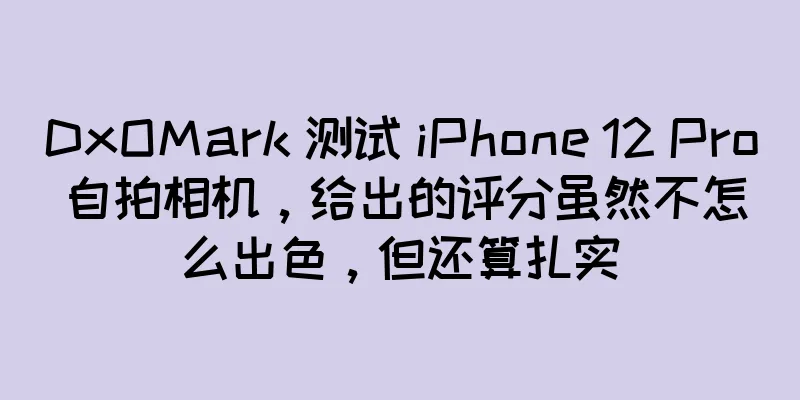 DxOMark 测试 iPhone 12 Pro 自拍相机，给出的评分虽然不怎么出色，但还算扎实