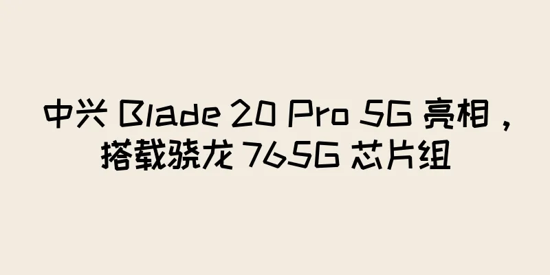中兴 Blade 20 Pro 5G 亮相，搭载骁龙 765G 芯片组