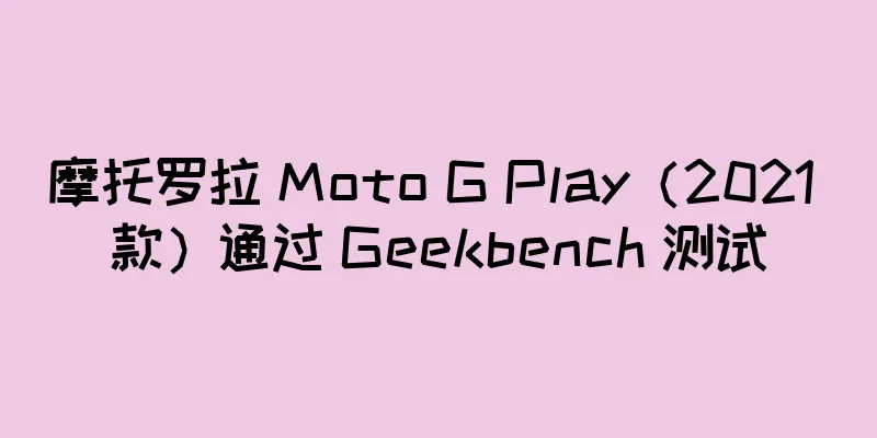 摩托罗拉 Moto G Play（2021 款）通过 Geekbench 测试