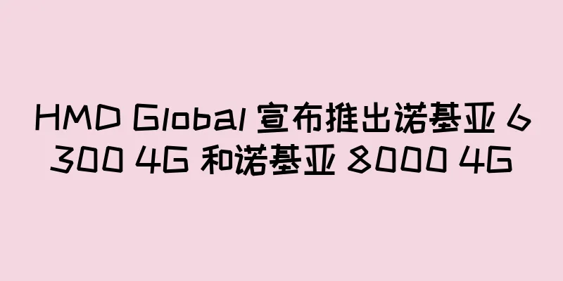 HMD Global 宣布推出诺基亚 6300 4G 和诺基亚 8000 4G