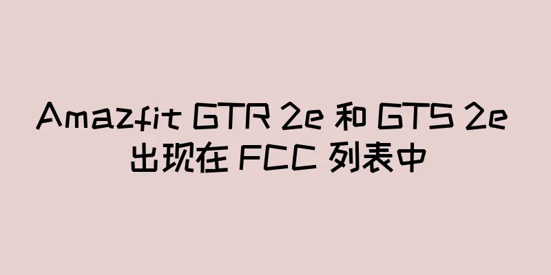 Amazfit GTR 2e 和 GTS 2e 出现在 FCC 列表中