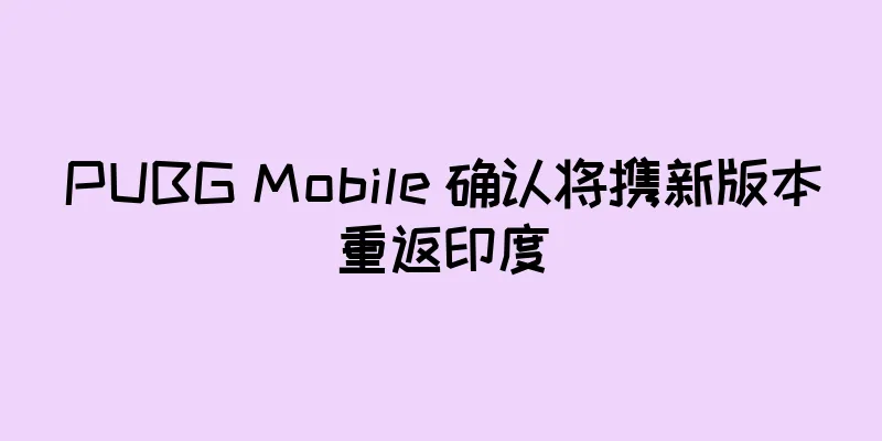 PUBG Mobile 确认将携新版本重返印度