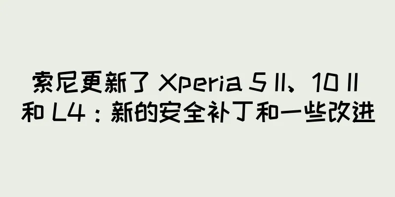 索尼更新了 Xperia 5 II、10 II 和 L4：新的安全补丁和一些改进
