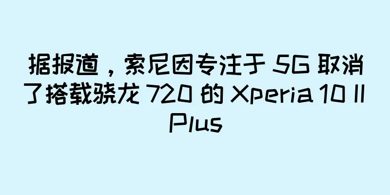 据报道，索尼因专注于 5G 取消了搭载骁龙 720 的 Xperia 10 II Plus