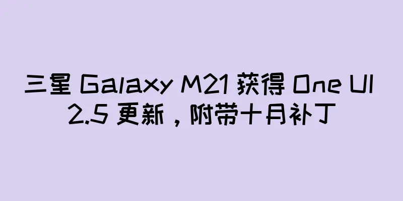 三星 Galaxy M21 获得 One UI 2.5 更新，附带十月补丁