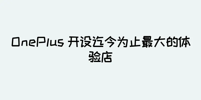 OnePlus 开设迄今为止最大的体验店
