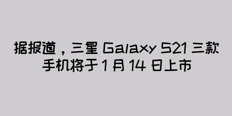 据报道，三星 Galaxy S21 三款手机将于 1 月 14 日上市