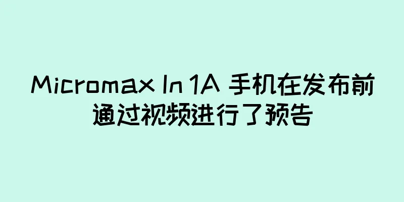 Micromax In 1A 手机在发布前通过视频进行了预告