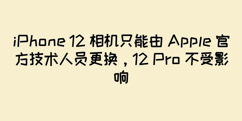 iPhone 12 相机只能由 Apple 官方技术人员更换，12 Pro 不受影响