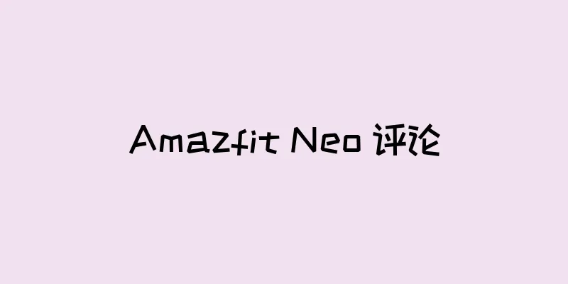 Amazfit Neo 评论
