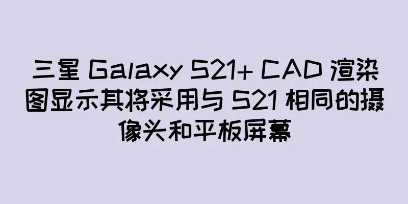 三星 Galaxy S21+ CAD 渲染图显示其将采用与 S21 相同的摄像头和平板屏幕