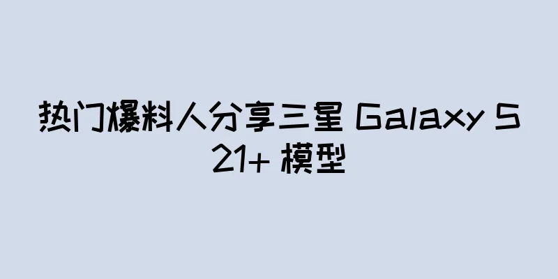 热门爆料人分享三星 Galaxy S21+ 模型