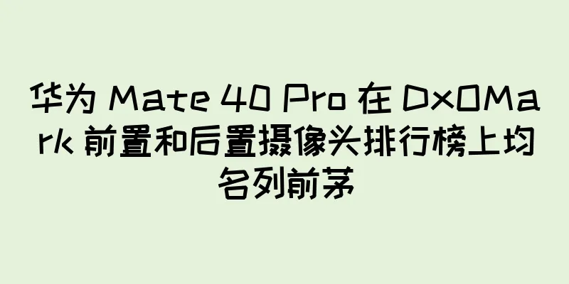 华为 Mate 40 Pro 在 DxOMark 前置和后置摄像头排行榜上均名列前茅