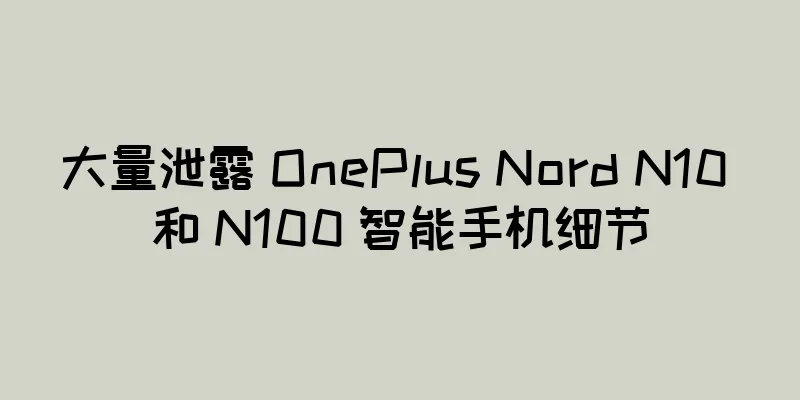 大量泄露 OnePlus Nord N10 和 N100 智能手机细节
