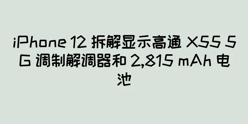 iPhone 12 拆解显示高通 X55 5G 调制解调器和 2,815 mAh 电池