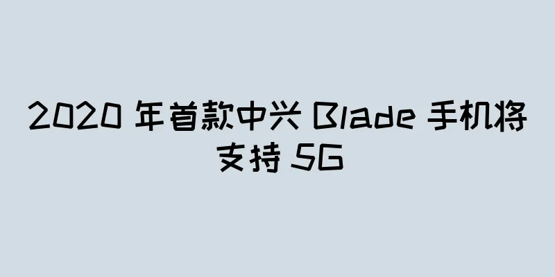 2020 年首款中兴 Blade 手机将支持 5G