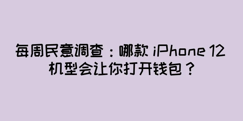 每周民意调查：哪款 iPhone 12 机型会让你打开钱包？