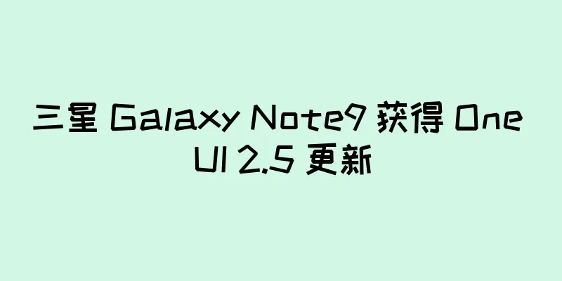 三星 Galaxy Note9 获得 One UI 2.5 更新