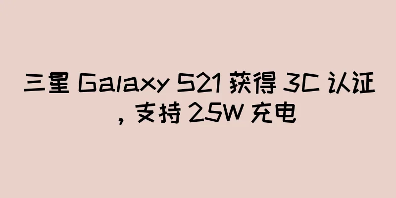 三星 Galaxy S21 获得 3C 认证，支持 25W 充电
