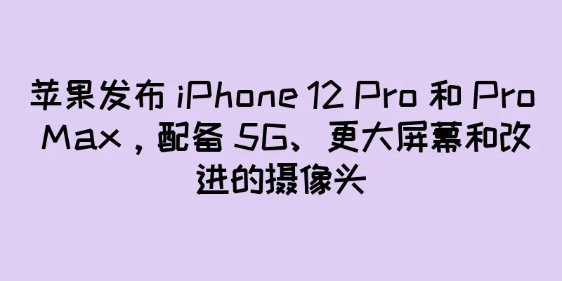 苹果发布 iPhone 12 Pro 和 Pro Max，配备 5G、更大屏幕和改进的摄像头