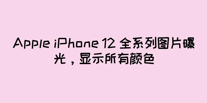 Apple iPhone 12 全系列图片曝光，显示所有颜色