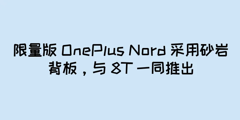 限量版 OnePlus Nord 采用砂岩背板，与 8T 一同推出
