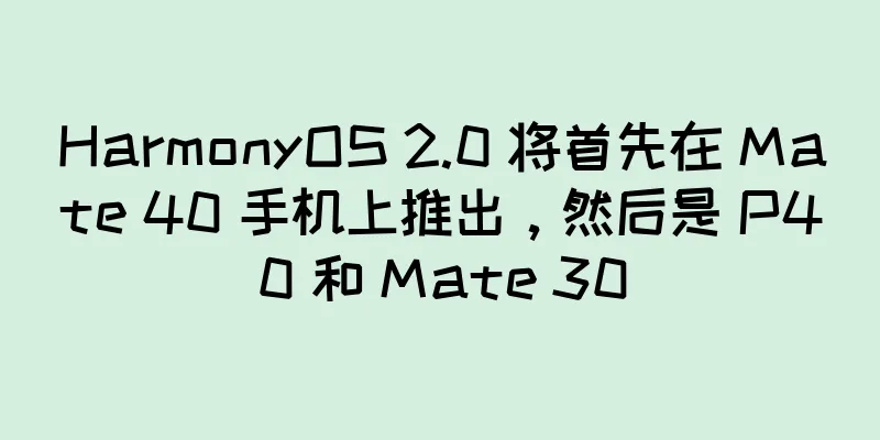 HarmonyOS 2.0 将首先在 Mate 40 手机上推出，然后是 P40 和 Mate 30