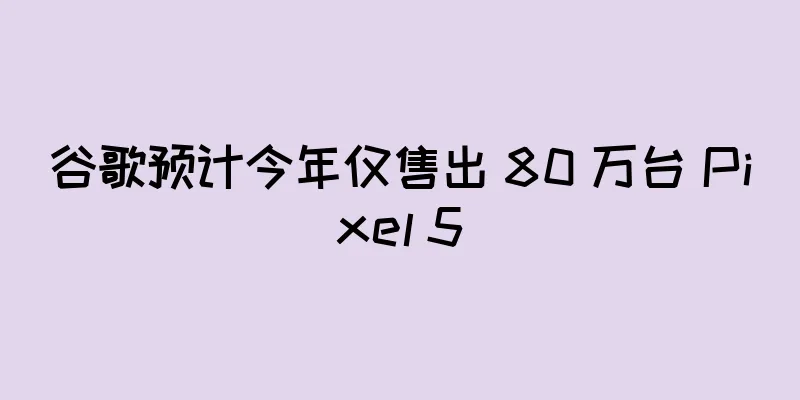 谷歌预计今年仅售出 80 万台 Pixel 5