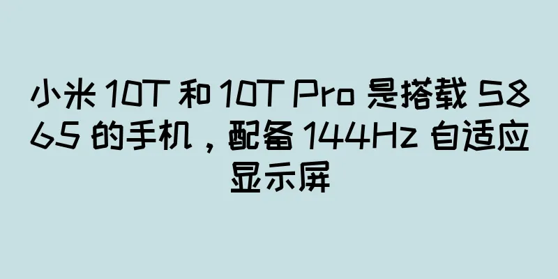 小米 10T 和 10T Pro 是搭载 S865 的手机，配备 144Hz 自适应显示屏